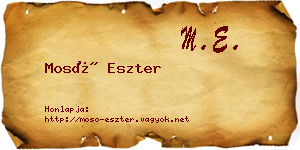 Mosó Eszter névjegykártya