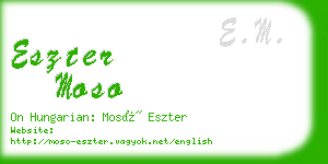 eszter moso business card